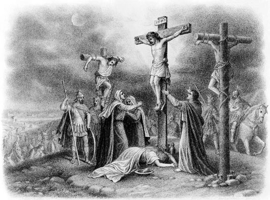 The Crucifixion, lithograph, from a painting by Louis Kurz.