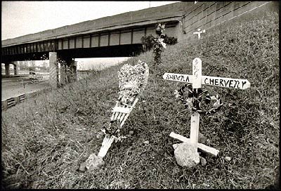Shawna Cherveny roadside memorial - photo by Bill Sampson.