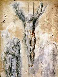 Crucifix study by Michelangelo