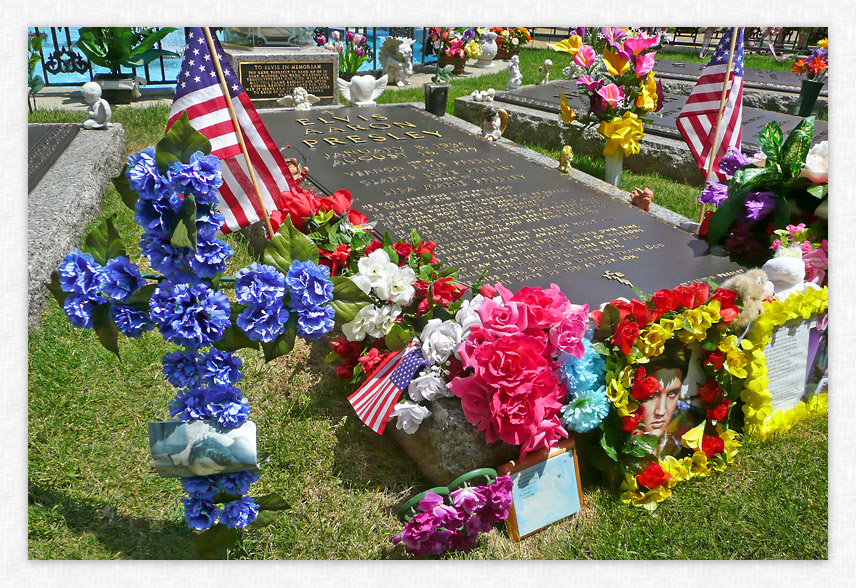 Elvis Presley grave site.
