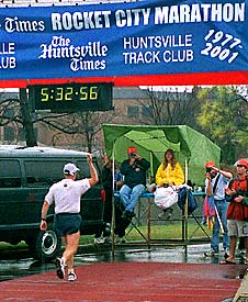 Fred Kondritz crosses the finish line.