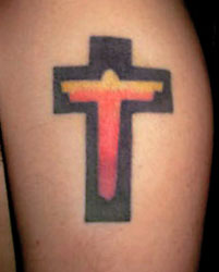 Jason Gennaro's Cross Tattoo