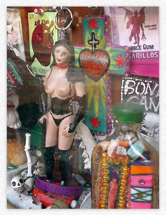 Rev. Zombie's Voodoo Shop window display.