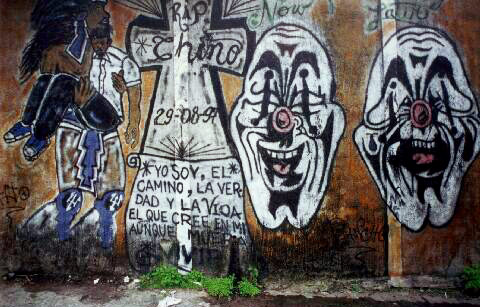 Gang graffiti, San Salvador - photo by Scott Wallace.