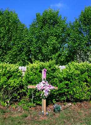 "Shirley" - Roadside Memorial Cross - Paulding County, GA