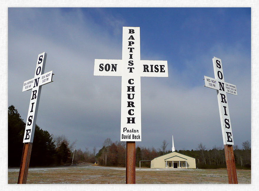 Son Rise Baptist Church Crosses.
