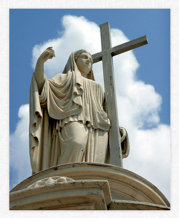 Cross - St. Louis Cemetery photo by Eric Shindelbower