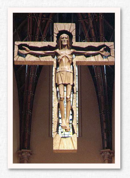 Resurrection Crucifix, Holy Name Cathedral Parish, Chicago, Illinois - Sculpture by Ivo Demetz.